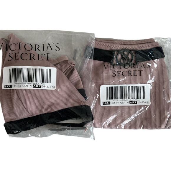 VICTORIA'S SECRET SWIM Ribbed Bikini Top and Bottom Set, Medium SRP: $100 - Picture 9 of 12